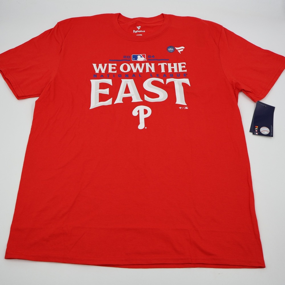 Fanatics Philadelphia Phillies T-Shirt Mens XL Red 2024 NL East Champions MLB